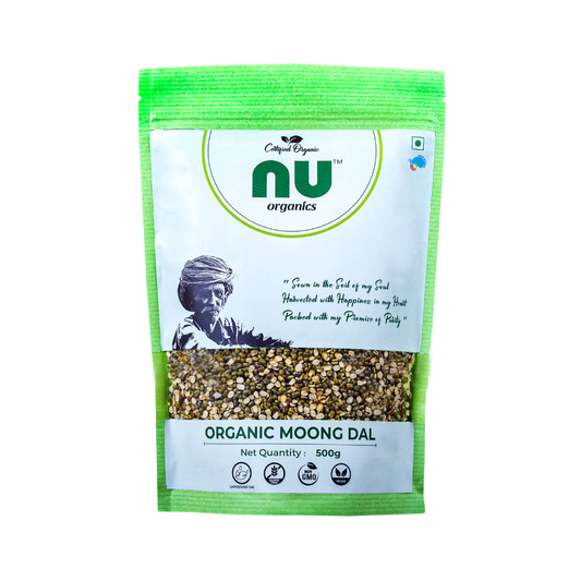 Organic Unpolished Green Moong Dal (Split) - 500g