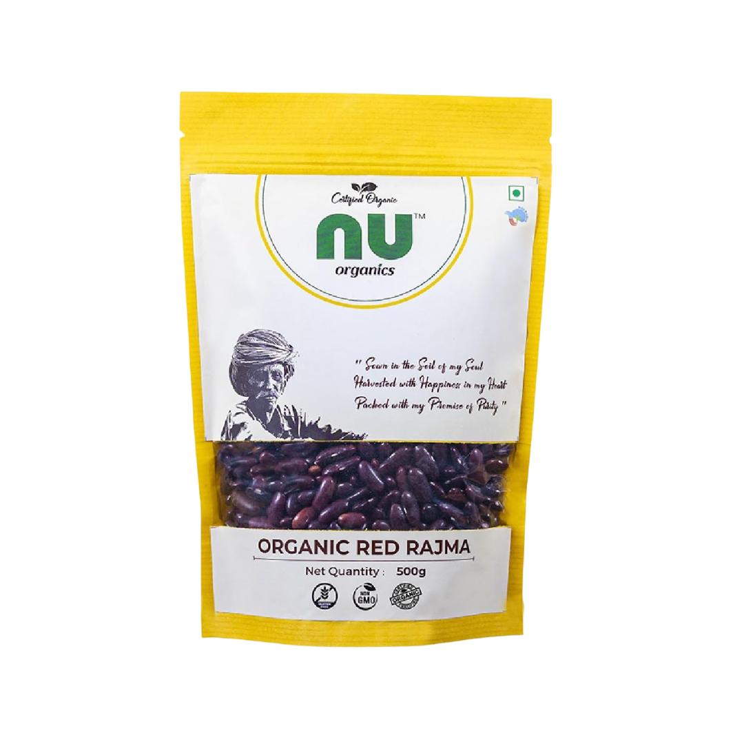 Organic Unpolished Red Kidney Beans - 500g