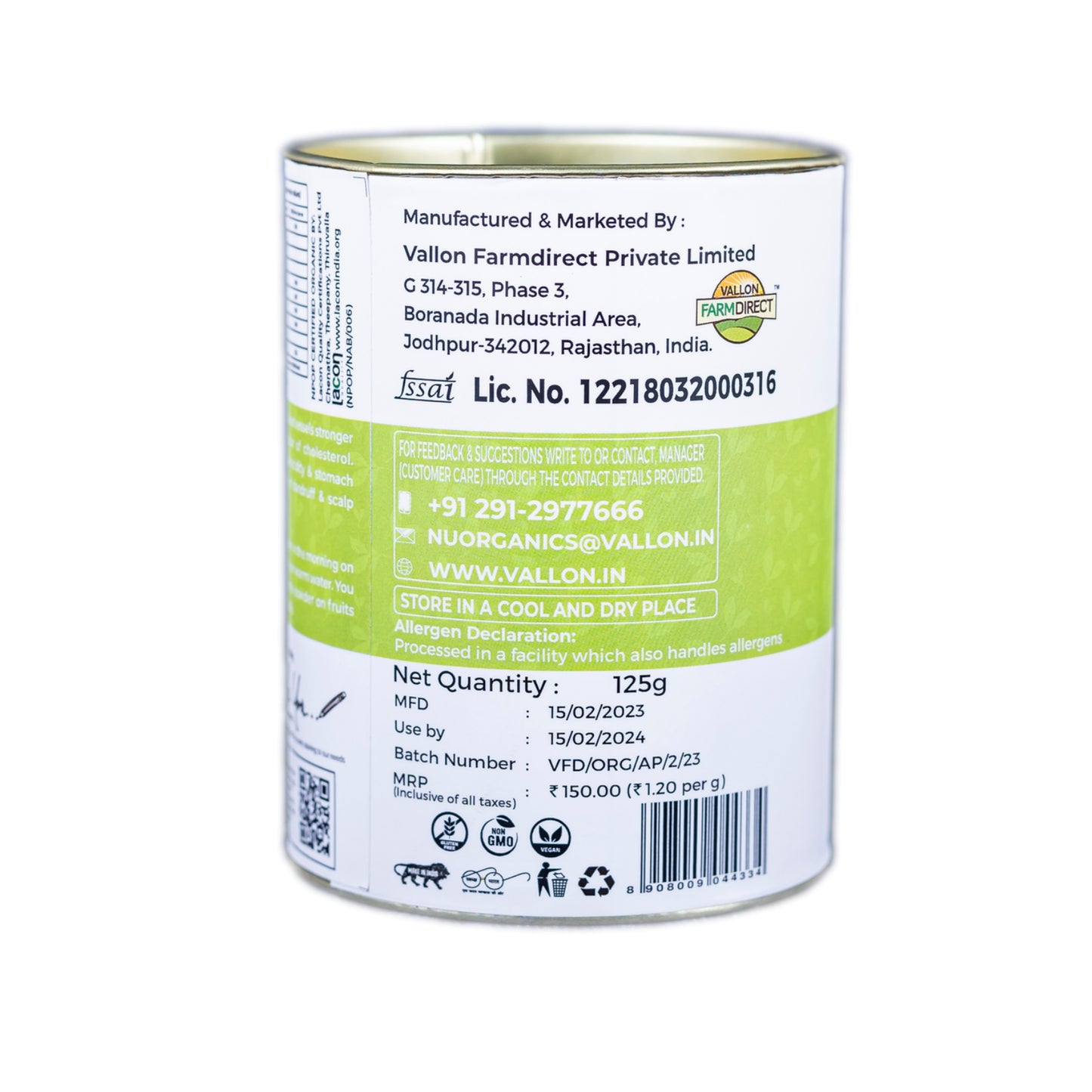 Organic Moringa Powder - 125g