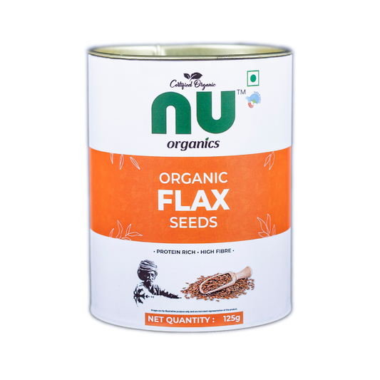 Organic Raw Flax Seeds - 125g